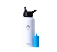 Clearly Filtered 32oz Water Bottle/Targets 220+ Contaminants/Double-Wall Insulated Stainless Steel Filtered Water Bottle BPA/BPS-Free Phthalate-Free Filters Fluoride Lead Chlorine (White)