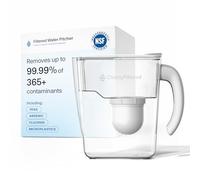 Clearly Filtered No.1 Filtered Water Pitcher/Updated Model/Targets 365+ Contaminants e.g. Fluoride Chlorine PFAS Microplastics Lead Arsenic BPA/BPS Free (Pitcher Includes 1 Filter)