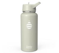 Clearly Filtered Water Bottle | Removes 200+ Contaminants, Double-Wall Insulated Stainless Steel, BPA/BPS Free, Phthalate Free, Filters Flouride Lead Chlorine (32oz, Sage Gray)