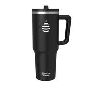 Clearly Filtered Water Bottle | Removes 220+ Contaminants, Double-Wall Insulated Stainless Steel, BPA/BPS Free, Phthalate Free, Filters Flouride Lead Chlorine (40oz, Black)