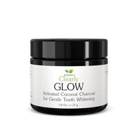 Clearly GLOW Coconut, Teeth Whitening Activated Charcoal Powder | Pure, Natural, Food Grade, Non GMO, Made in USA | Whiten Teeth Naturally (25g, 3 Months Supply)