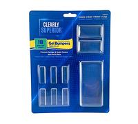 Clearly Superior Furniture Bumpers, Door Stops & Wall Protectors - Rectangle Variety Pack of 18, Small, Medium & Large - Shields Walls, Furniture, Appliances - Quiets Contact & Prevents Damage