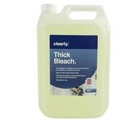 Clearly Thick Bleach, 5L, Extra Strong Toilet Bleach Liquid for Sanitisation and Disinfection, Cleaning Products for Home and Workplace