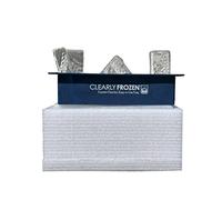 ClearlyFrozen High Capacity Clear Ice Cube Tray (6 Spears 1.25" x 1.25" x 5") with Multi-Size Mold Expandable up to 6 ice slabs 1.25" x 2" x 5"