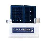 ClearlyFrozen High Capacity Clear Ice Tray/Maker With Molds For Ten 2" and Twenty-One 1.3" Crystal Clear Artisanal Cubes