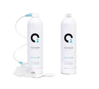 ClearO2 30L Oxygen Can with Mask and Tube | Pure Breathing Oxygen in a Lightweight Aluminium Canister | Made in Britain (Mixed, 15 l (Pack of 1 Full Kit + 1 Replacement Can)