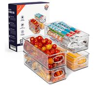 ClearSpace 4 x Plastic Pantry Storage Containers - Ideal for Kitchen and Food Storage