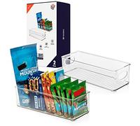 ClearSpace Plastic Pantry Organization and Food Storage Bin - Great Kitchen Fridge Organizer Bins, 2 Pack