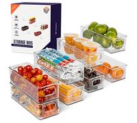 ClearSpace Plastic Pantry Organization and Food Storage Bin - Great Kitchen Organization and Kitchen Storage - Fridge Organizer Bins- 8 Pack