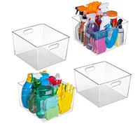 ClearSpace Plastic Storage Bins - Perfect Kitchen Organization - Fridge Organizer, Pantry Organization and Storage Bins, Cabinet Organizers (XL 4 Pack)
