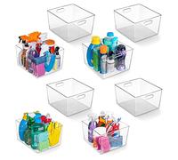 CLEARSPACE Plastic Storage Bins - Perfect Kitchen Organization - Fridge Organizer, Pantry Organization and Storage Bins, Cabinet Organizers (XL 8 Pack)