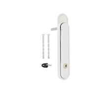 Clearspan Bi-Fold Door Handle, Aluminium Folding Lever, Key Lockable, Slimline, 43mm Fixing Centres, for Clearspan Intermediate Locking Systems (White)