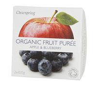 Clearspring | Apple & Blueberry Puree - Org | 3 x 2x100g
