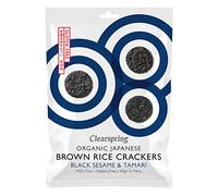 Clearspring Og Brown rice crackers - black 40g X 6 (Pack of 6