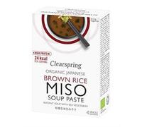 Clearspring OG Japanese Brown Rice Miso Soup Paste with Sea Vegetables 4x15g