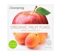 Clearspring Organic Apple and Apricot Fruit Puree 2x100 g (Pack of 12)