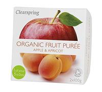 Clearspring Organic Apple and Apricot Fruit Puree 2 x 100 g (Pack of 12)