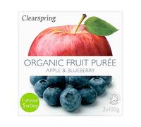 Clearspring Organic Apple and Blueberry Fruit Purée, 100g (Pack of 12)