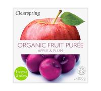 Clearspring Organic Apple and Plum Fruit Purée, 100g (Pack of 12)