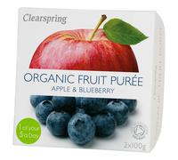 Clearspring Organic Apple/Blueberry Fruit Puree - 2 x 100g