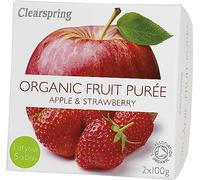 Clearspring Organic Apple & Strawberry Puree 2x100g (PACK OF 2)