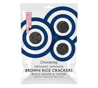 Clearspring Organic Japanese Black Sesame Brown Rice Crackers 40 g (PK OF 2)