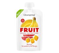 Clearspring Organic FRUIT 100% Fruit Puree - Banana, Strawberry & Mango 100g