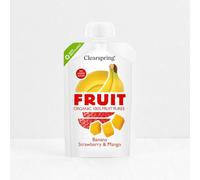 Clearspring Organic FRUIT 100% Fruit Puree - Banana, Strawberry & Mango 100g