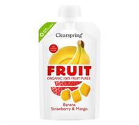 Clearspring Organic FRUIT 100% Fruit Puree - Banana Strawberry & Mango 100g
