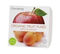 Clearspring Organic Apple and Apricot Fruit Puree 2 x 100 g (Pack of 12)