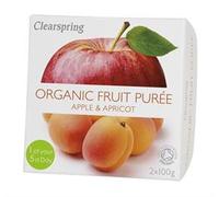 Clearspring Organic Apple and Apricot Fruit Puree 2x100 g (Pack of 12)