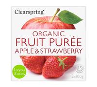 Clearspring Organic Fruit Purée - Apple & Strawberry 100g Pots X 2
