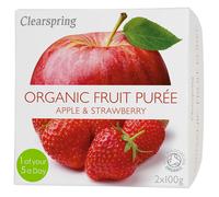 Clearspring Organic Fruit Puree - Apple & Strawberry - 2 x 100g