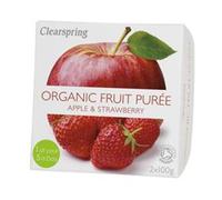 Clearspring Organic Fruit Puree Apple/Strawberry (2x100g)