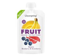 Clearspring Organic FRUIT 100% Fruit Puree - Banana, Blueberry & Strawberry 100g