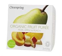 Clearspring Organic Fruit Puree Pear/Apple/Peach (2x100g)
