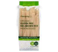 Clearspring Organic Gluten Free 100% Brown Rice Wide Noodles 200g - Pack of 2