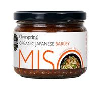 Clearspring Organic Japanese Barley Miso Paste | Unpasteurised | 300g | Aged in Cedarwood Kegs | High in Protein | Vegan | Kosher