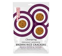 Clearspring Organic Japanese Brown Rice Crackers - Black Pepper & Tamari (1 Pack)