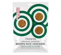 Clearspring Organic Japanese Brown Rice Crackers - Green Nori & Tamari 40g