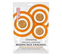 Clearspring Organic Japanese Brown Rice Crackers (Whole Sesame, 6)