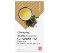 Clearspring Organic Japanese Genmaicha Green Tea with Roasted Brown Rice - 20 Tea Sachets