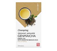 Clearspring Organic Japanese Genmaicha Green Tea with Roasted Brown Rice - 20 Tea Sachets
