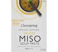 Clearspring Organic Japanese Instant White Miso Soup Paste, 60 g (4 x 15 g)