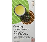 Clearspring Organic Japanese Matcha Genmaicha, Green Teabags, Pack of 4, 0.316 kg