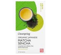 Clearspring Organic Japanese Matcha Sencha, Green Teabags, 0.316 kg, Pack of 4