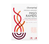 Clearspring Organic Japanese Miso Ramen Noodles | 2 x 105g | Ready in 4 Minutes | Non-Fried | Miso Ginger Soup | Great Taste Award | Vegan | No Artificial Ingredients