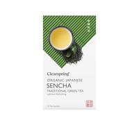 Clearspring Organic Japanese Sencha Green Teabags | 20 Tea Sachets | 36g | Infuses in 1-2 Minutes | Fresh & Aromatic | Steamed & Rolled Young Leaves | Compostable | Vegan