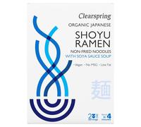 Clearspring Organic Japanese Shoyu Ramen Non-Fried Noodles with Soya S