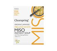 Clearspring Organic Miso Soup - White with Tofu 4 x 8g Pack